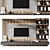 Modern TV Shelf Wall Decor 3D model small image 1