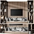Modern TV Wall Set 20 3D model small image 1