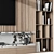 Modern TV Wall Set 20 3D model small image 3