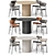 Modern Dining Set Diverse Color Options 3D model small image 6