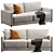 Gather Sofa: Versatile Elegance in Velvet/Leather 3D model small image 1