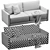 Gather Sofa: Versatile Elegance in Velvet/Leather 3D model small image 4