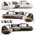 Modular Wave Sofa, Designer Edition 3D model small image 2