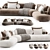 Modular Wave Sofa, Designer Edition 3D model small image 5