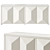 Elegant White Lacquer Credenza 3D model small image 1