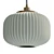 Frosted Ribbed Pendant Light 3D model small image 1