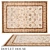 Handcrafted Wool Silk Blend Carpet 3D model small image 1