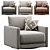 Modern Swivel Armchair, Sleek Design 3D model small image 1