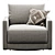 Modern Swivel Armchair, Sleek Design 3D model small image 2