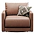 Modern Swivel Armchair, Sleek Design 3D model small image 3
