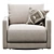 Modern Swivel Armchair, Sleek Design 3D model small image 4