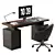 Sleek Workspace 3D Model 3D model small image 1