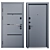 Fort Entrance Metal Door 900x2050mm 3D model small image 3