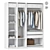 IKEA Wardrobe Set 02 completo 3D model small image 1