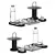 Monochrome Office Decor Set 3D model small image 2