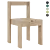 Modern Föppl Dining Chair 3D model small image 1