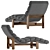 Elegant Upholstered Philippe Chaise Lounge 3D model small image 10