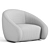 Sculpted Modern Chair Design 3D model small image 5