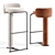 Modern High Fabric Counter Stool 3D model small image 2