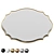 Moroccan-Inspired Oval Wall Mirror 3D model small image 1