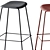 Minimalist Muuto Fiber Bar Stool 3D model small image 4