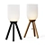 Minimalist Solid Wood Table Lamp 3D model small image 3