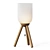 Minimalist Solid Wood Table Lamp 3D model small image 7