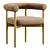 Contemporary Auria Dining Chair Copper 3D model small image 3