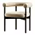 Contemporary Auria Dining Chair Copper 3D model small image 4