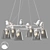 White Birds Chandelier 6-Light Ø90 3D model small image 1