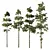 Variety Pin Tree Collection - 4 Models 3D model small image 1