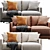 Modern 2-Piece Sectional Sofa 3D model small image 2