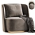 Luxury Armchair MCQUEEN by Cazarina 3D model small image 3