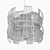 Bamboo Lines Pendant Light 3D model small image 5