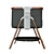 CoZee Luxe Walnut/Slate Cradle 3D model small image 4