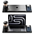 Apple-themed Desktop Decor Set 3D model small image 8