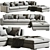 Gran Milano Sectional Chaise 02 3D model small image 1