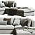 Gran Milano Sectional Chaise 02 3D model small image 3