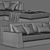 Gran Milano Sectional Chaise 02 3D model small image 4