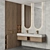 Modern Bathroom Furniture Set in 3D 3D model small image 3