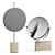 Modern Marble Vanity Mirror Set 3D model small image 1