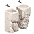 Custom Geometric Stone Wash Basin Set 3D model small image 2