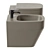 Fio Ceramic WC & Bidet 3D model small image 2