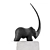 Contemporary Rhino Sculpture Art 3D model small image 6