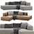 Modern Arflex Corner Sofa Set 3D model small image 2