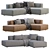 Modern Arflex Corner Sofa Set 3D model small image 4