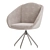 Elegant Textile Grey Dining Chair 3D model small image 5