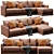 Modern Deep Seating Chaise Sectional 3D model small image 2