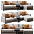 Modern Deep Seating Chaise Sectional 3D model small image 4