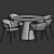 Scandi Dining Set with Eliza Chair 3D model small image 5